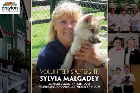 Sylvia Malgadey with a rescued wolf cub at Wildlife Haven Waterloo.<